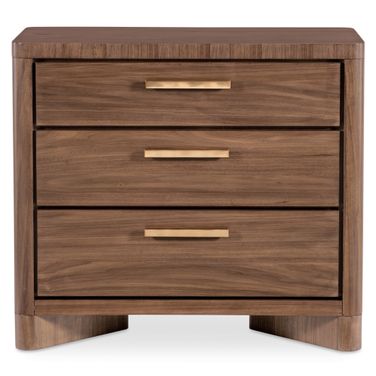 Eleana Three Drawer Nightstand In Walnut