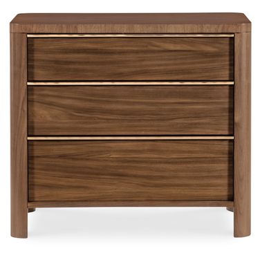 Eleana Three Drawer Nightstand In Walnut