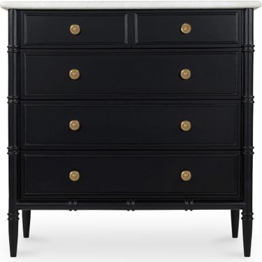 Eleanor 5 Drawer Chest In Black