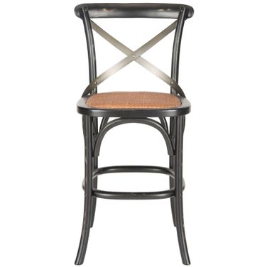 Eleanor Hickory and Medium Brown X-Back Counter Stool