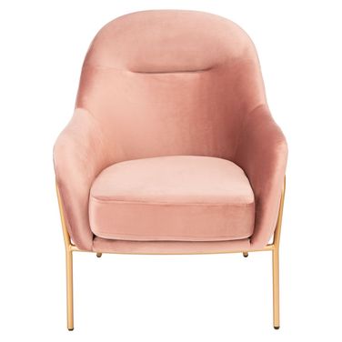 Eleazer Velvet Accent Chair in Dusty Rose