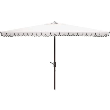 Elegant Valance 6.5 X 10 Ft Rect Umbrella In White and Black