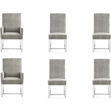 Element 6-Piece Dining Chairs in Steel