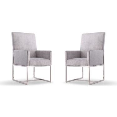 Element Dining Armchair in Grey (Set of 2)