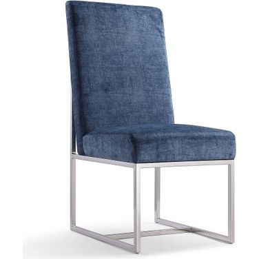 Element Velvet Dining Chair in Blue