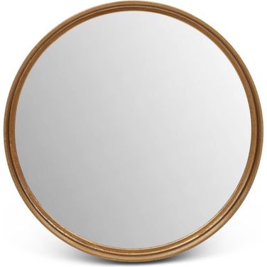 Elements 23 Inch Samar Round Mirror In Antique Brass