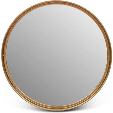 Elements 39 Inch Samar Round Mirror In Antique Brass
