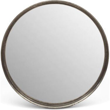 Elements 39 Inch Samar Round Mirror In Vintage Silver