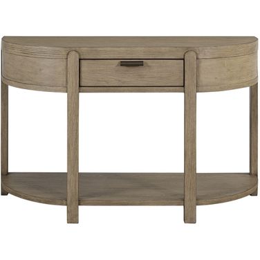 Elements Curved 1-Drawer Console Table In Toffee