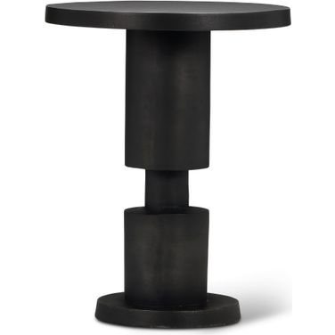 Elements Liam End Table In Antique Zinc
