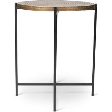 Elements Navi End Table In Antique Brass