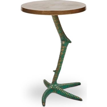 Elements Pavo End Table In Antique Brass