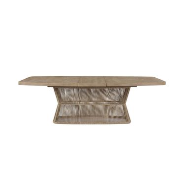 Elements Rope Pedestal Dining Table In Toffee