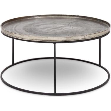 Elements Sana Coffee Table In Vintage Silver Top And Black Frame
