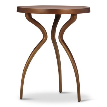 Elements Sarp End Table In Antique Brass