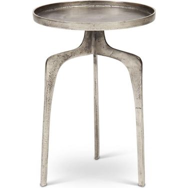 Elements Vinya End Table In Vintage Silver