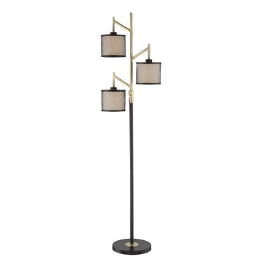 Elena Floor Lamp In Black and Gold