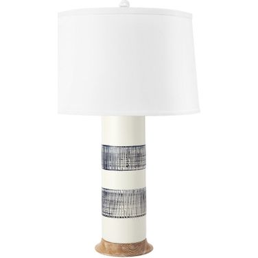 Elena Lamp Without Shade In Blue and White