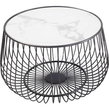 Elena White Marble Top Coffee Table