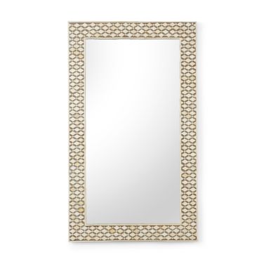 Elgon Mirror In Cream and Brown