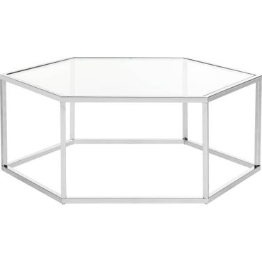 Eliana Chrome Glass Coffee Table