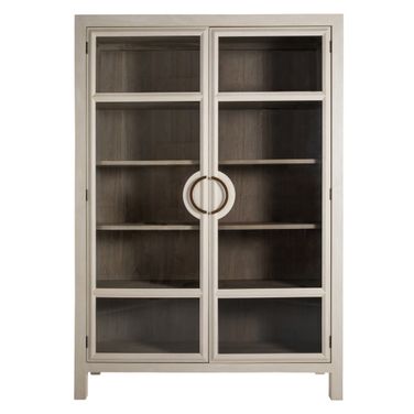 Elias Cabinet In Cerused White and Antique Bronze