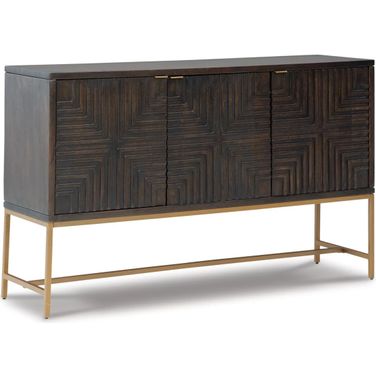 Elimore Brown/Gold Finish Accent Cabinet