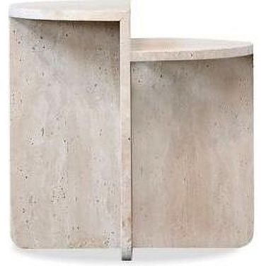 Elio End Table In Travertine