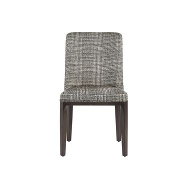 Elisa Dining Chair In Grey Oak and Naya Check Black