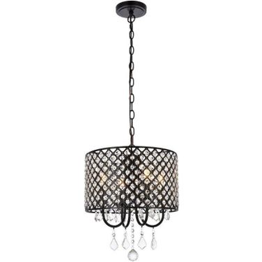 Elise 14 Inch Pendant In Black LD711D14BK
