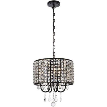 Elise 14 Inch Pendant In Black LD713D14BK