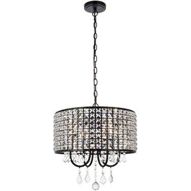 Elise 17 Inch Pendant In Black LD713D17BK