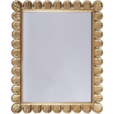 Eliza Gold Leaf Scalloped Edge Frame Mirror