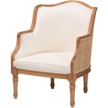 Elizette French Accent Chair In Beige