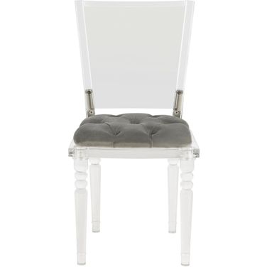 Ella Acrylic Dining Chair In Clear And Black