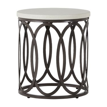 Ella Aluminum End Table In Slate Gray