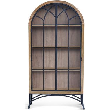 Ella Glass Display Cabinet In Oak Grove