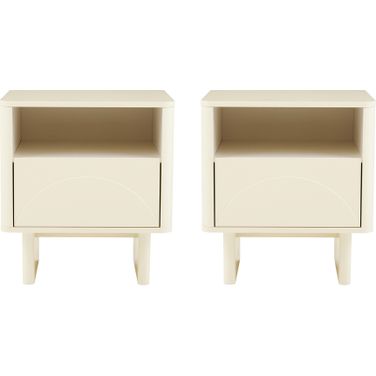Ella Nightstand Set of 2 In Cream