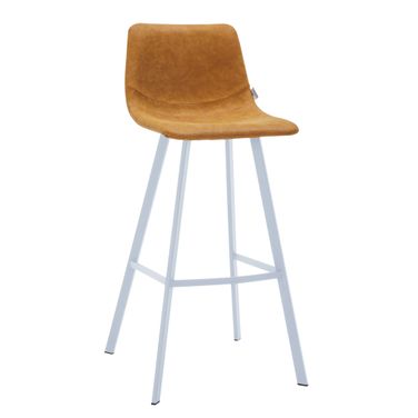 Elland Bar Stool In Light Brown and White Base