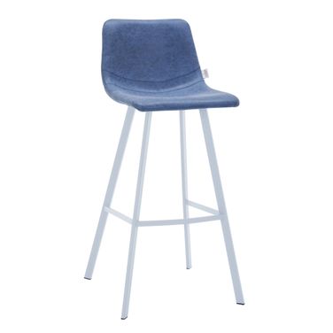 Elland Bar Stool In Peacock Blue and White Base