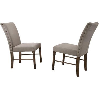 Ellen Dining Side Chair Set of 2 In Antique Natural Oak