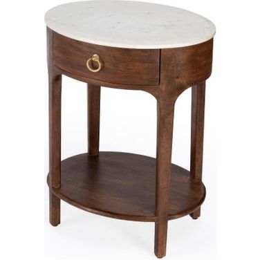 Ellen Marble Nightstand In Loft