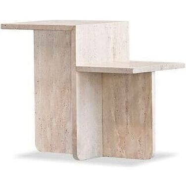 Elli End Table In Travertine