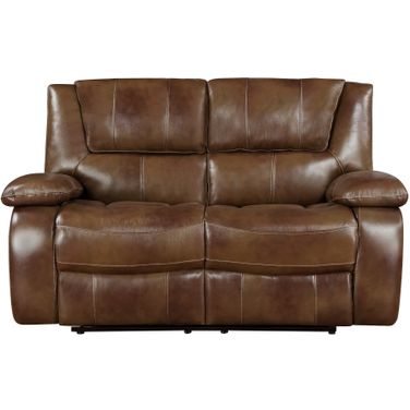 Ellicott Double Reclining Loveseat In Brown