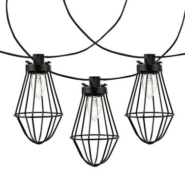 Ellina Led Outdoor String Lights in Black