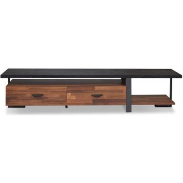 Elling Walnut and Black Tv Stand