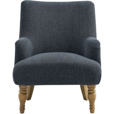Ellington Fabric Upholstered Accent Armchair In Slate Blue