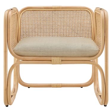 Ellis Natural Rattan Accent Armchair In Natural