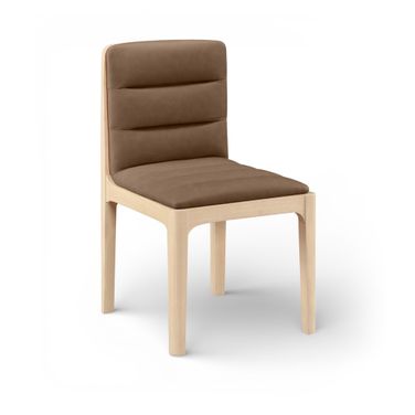 Ellis Vegan Leather Upholstered Dining Chair Set of 2 In Brown