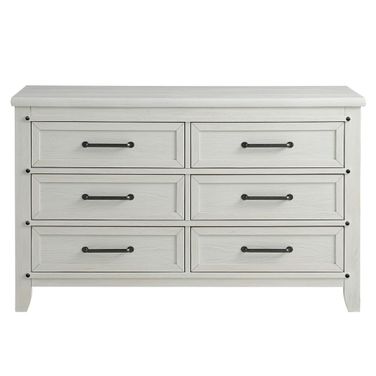 Ellison 6 Drawer Dresser In Rustic White